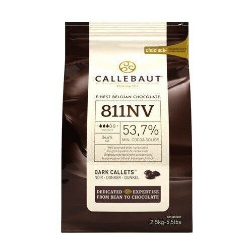 Шоколад Callebaut темный 54,5% 2,5кг для фонтана и фондю