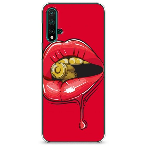 фото Силиконовый чехол "губы и пуля 1" на huawei nova 5 pro / хуавей нова 5 про case place
