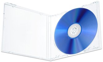 Коробка CD Box 1 диск Jewel Clear (прозрачный трей), 10 мм, уп. 5 шт.