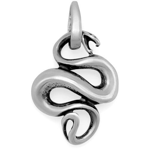 Подвеска женская серебряная на шею Змея серебро 925 пробы, ювелирное украшение, кулон на цепочку, минимализм. Юмила