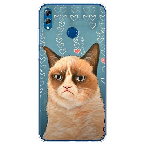 фото Силиконовый чехол "сердитый кот" на honor 8x max / хонор 8х макс case place