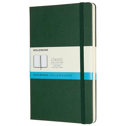 Блокнот Moleskine CLASSIC QP066K15, 130х210 мм, 240 страниц, пунктир, твердая обложка, зеленый