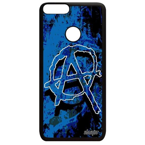 фото Защитный чехол на мобильный // huawei p smart 2018 // "анархия" дизайн анархист, utaupia, голубой