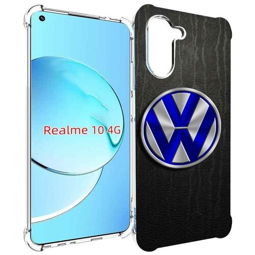 Чехол MyPads volkwagen-фольксваген-3 для Realme 10 задняя-панель-накладка-бампер