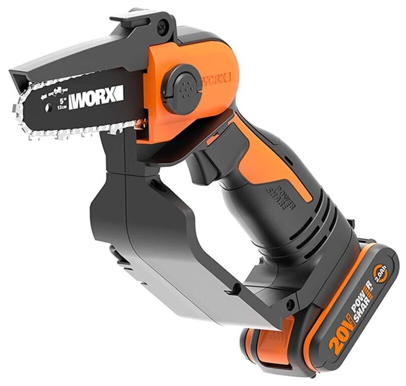 Аккумуляторная пила цепная WORX WG324E, 20В, 2Ач х1, ЗУ 2А, кейс WG324E - фото №2