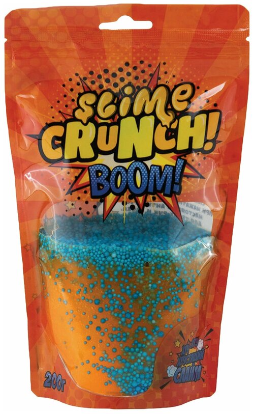 Слайм (лизун) «Crunch Slime. Boom», с ароматом апельсина, 200 г, волшебный МИР, S130-26