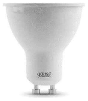 Gauss 13616 Светодиодная лампа LED Elementary MR16 GU10 5.5W 430lm 2700К 1/10/100 0 13616 - фотография № 1