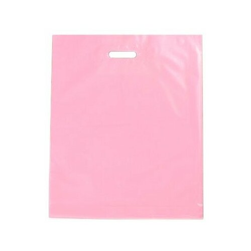 Пакет ВУР 30x40см, донная складка 3см, плотность 60мкм, розовые, 1уп (100шт)