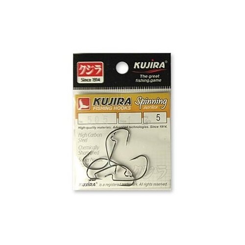 крючки офсетные kujira spinning 505 цвет bn 4 5 шт Kujira fishing hooks Крючок офсетный KUJIRA SPINNING 505 BN (Размер # 5/0; 5шт )