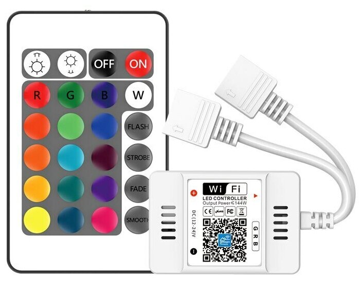 Контроллер LED для светодиодной ленты (Wi-Fi 2*RGB пульт) OG-LDL27 Огонек