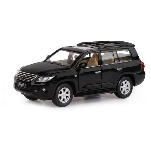 Автопанорама Машина Автопанорама Lexus LX570, черный, 1/32, свет, звук, инерция, в/к 17,5*13,5*9 см - JB1251142