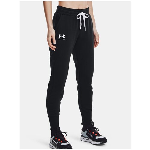 фото Брюки under armour rival fleece joggers черный lg 1356416-001