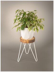 <b>Подставка</b> <b>для</b> <b>цветов</b> ilwi <b>на</b> <b>подоконник</b>, <b>на</b> окно W-1 <b>Подставка</b> <b>для</b> растений из металла с деревянной 