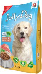 Полнорационный сухой корм для взрослых собак Jolly Dog, с лососем и рисом 13кг