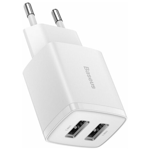 Сетевое зарядное устройство Baseus Compact Charger 2U 10.5W цвет белый (CCXJ010202)