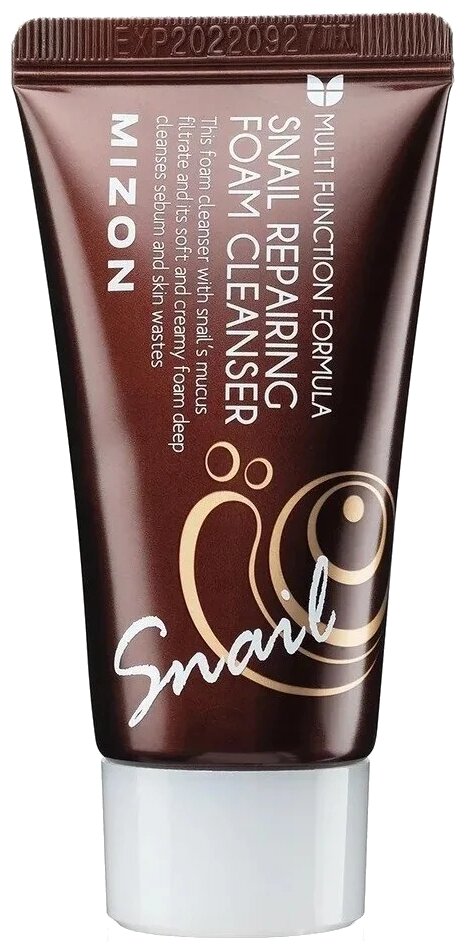 Mizon пенка для умывания c муцином улитки Snail Repairing Foam Cleanser, 30 мл, 50 г