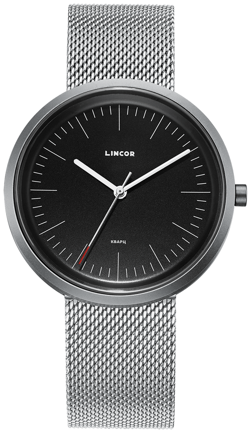 Наручные часы LINCOR, серебряный, черный