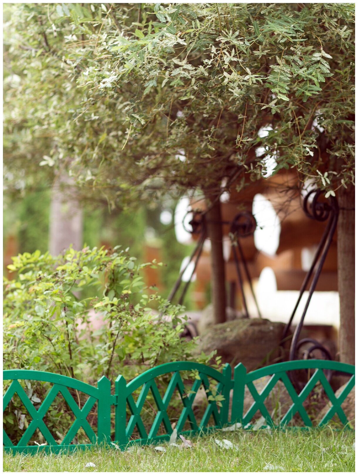 Заборчик садовый декоративный для сада и дачи ГеоПластБорд 300х26 см, зелёный - фотография № 9