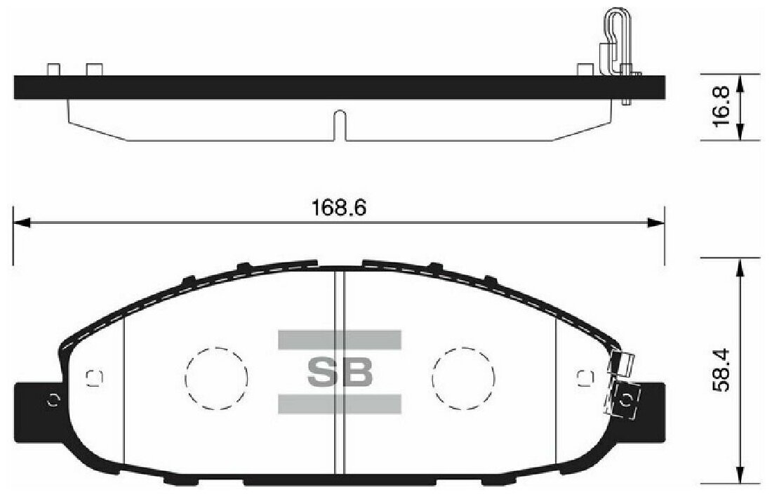 Колодки передние Nissan URVAN, ATLAS SP1447 1шт