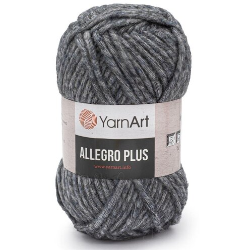 Пряжа YarnArt Allegro Plus, 100 г, 110 метров, цвет: 707 серый меланж (5 мотков) (количество товаров в комплекте: 5)
