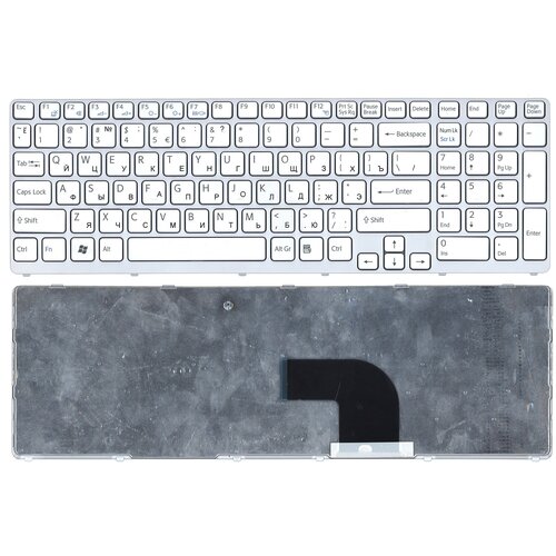 Клавиатура для ноутбука Sony Vaio SVE17122CXB белая с рамкой 166000₽