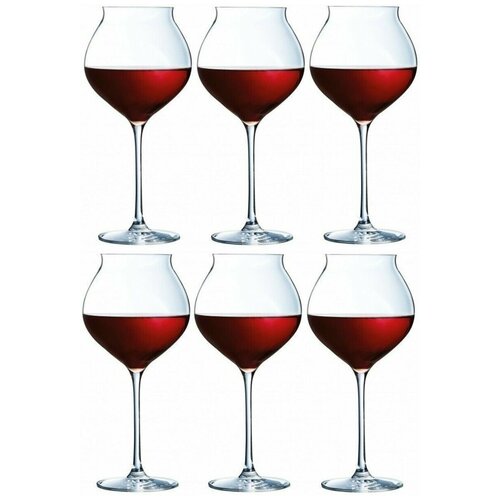 Набор из 6 бокалов для красного вина Macaron Fascination, объем 600 мл, хрустальное стекло, Chef&Sommelier, N6385