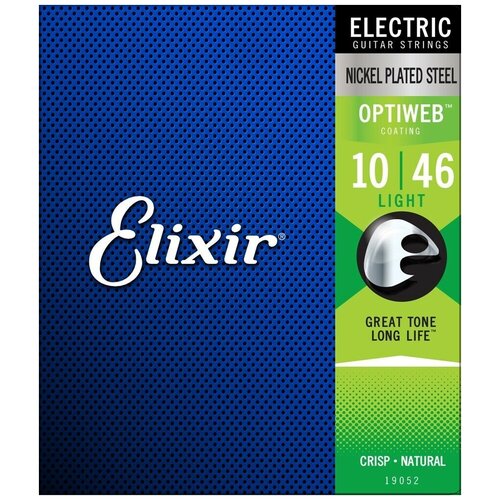 Набор струн Elixir 19052, 1 уп. 19052 optiweb комплект струн для электрогитары никелированная сталь light 10 46 elixir