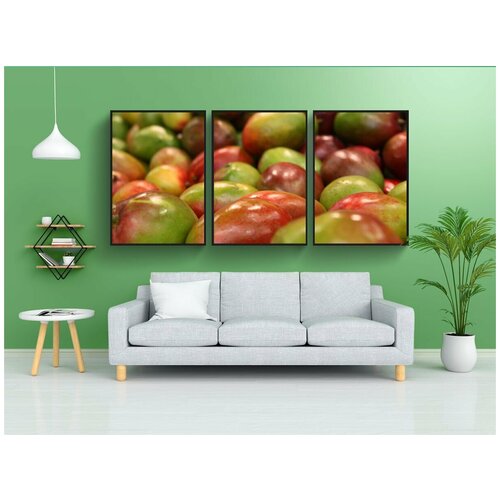 фото Набор модулных постеров для интерьера "манго, фрукты, красочный" 60x90 см. в тубусе, без рамки lotsprints