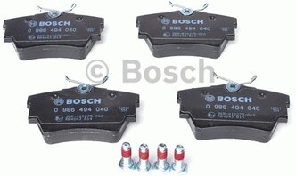 Дисковые тормозные колодки задние Bosch 0 986 494 040 для Fiat Talento, Nissan Primastar, Opel Vivaro, Renault Trafic (4 шт.)