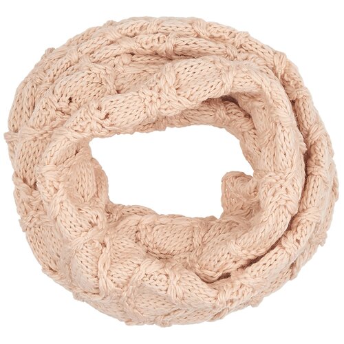 фото Шарф baon полушерстяной шарф-снуд с узором baon, размер: без/раз, бежевый
