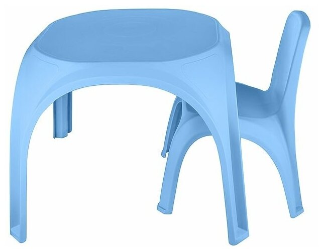 Комплект "стол 1 штука + стул 1 штука" KETT-UP осьминожка детский, KU266, пластиковый, голубой