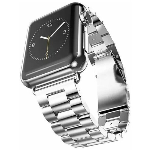 Стальной браслет Solid Stainless для Apple Watch 44 и 42мм (серебряный) защитная пленка для apple watch series 1 2 3 42 мм 3 шт