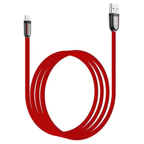 Кабель Hoco U74 Grand USB - Lightning, 1.2 м, красный дата кабель hoco u74 usb lightning 1 2 м черный