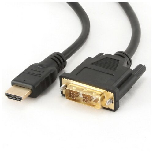 Аксессуар Gembird Cablexpert HDMI-DVI 19M/19M 1.8m Single Link Black CC-HDMI-DVI-6 аксессуар gembird cablexpert hdmi dvi 19m 19m 10m single link black cc hdmi dvi 10mc
