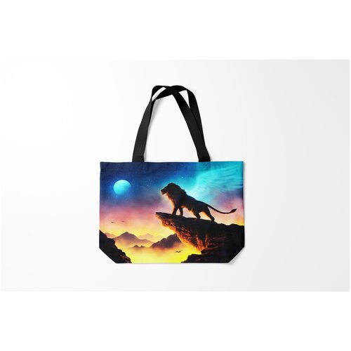 фото Сумка-шоппер / 46х35 см / звери / коты и кошки лев burnettie