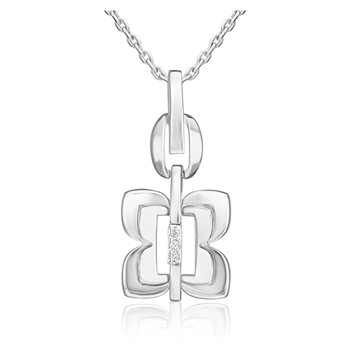 PLATINA jewelry Подвеска из белого золота 585 пробы с бриллиантом 03-3364-00-101-1120