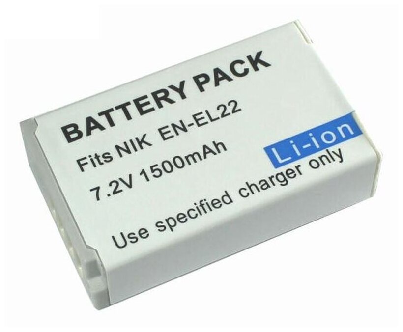 Аккумулятор для фотоаппарата Nikon 1 J4, 1 S2, EN-EL22 7,2V 1500mAh код mb088674