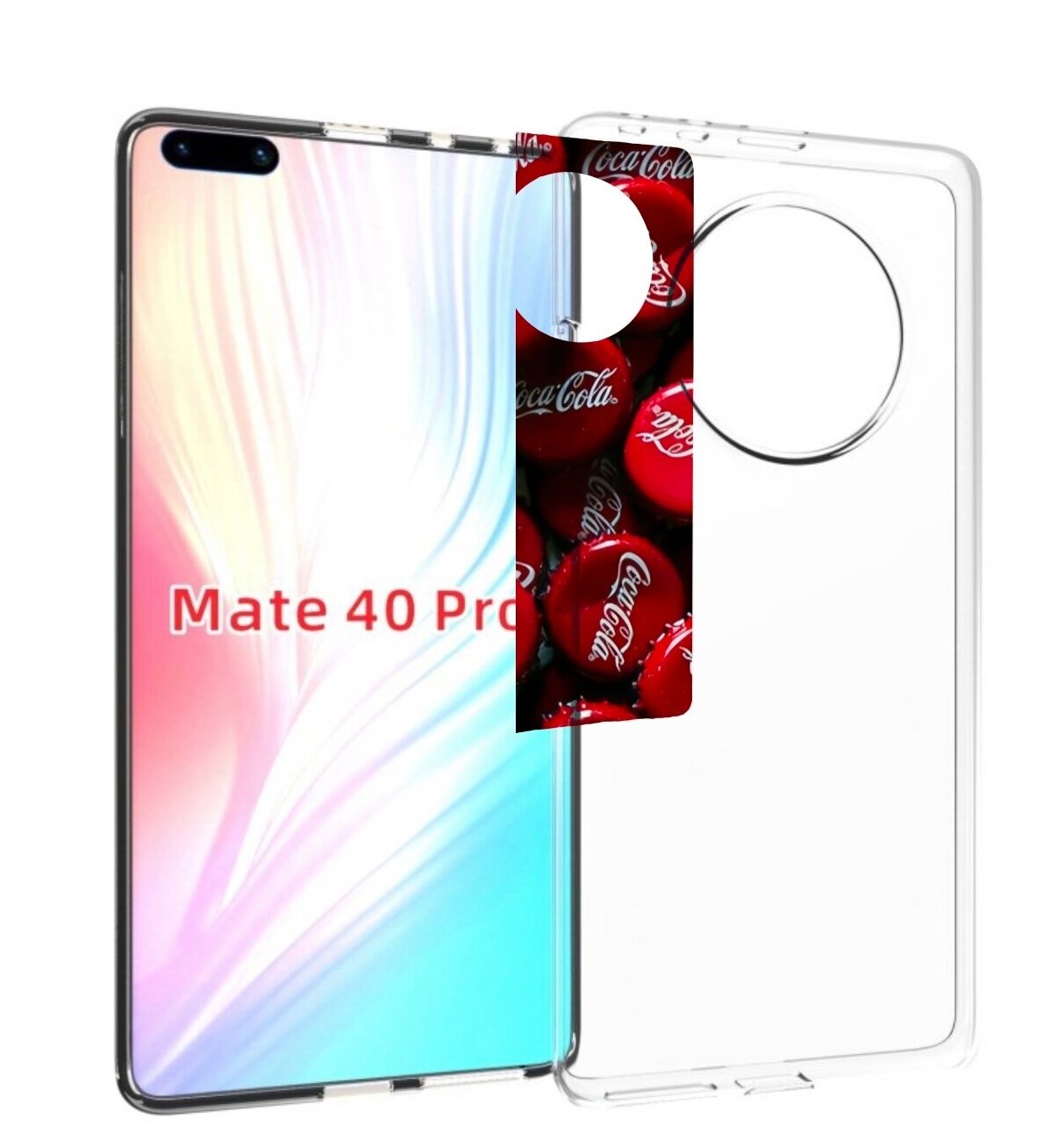 Чехол MyPads крышки от кокаколы для Huawei Mate 40 Pro (NOH-NX9) задняя-панель-накладка-бампер