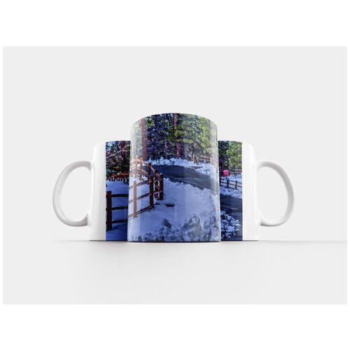 фото Кружка "зима снег, деревья, лес" 320 мл lotsprints