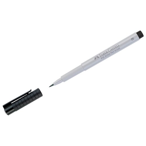 Faber-Castell Набор капиллярных ручек Pitt Artist Pen Brush B, серый цвет чернил, 10 шт. комплект 10 шт ручка капиллярная faber castell pitt artist pen brush цвет 199 черная пишущий узел кисть