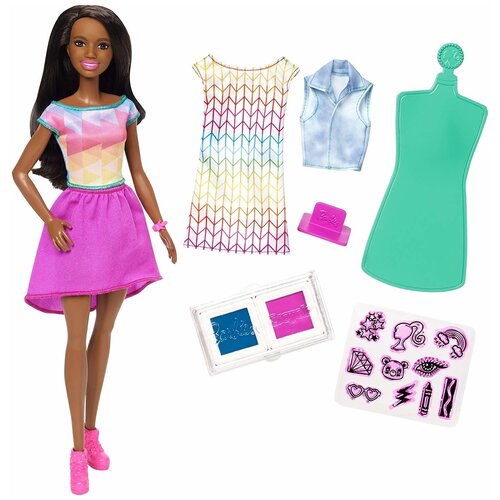 Barbie Кукла Barbie Crayola Брюнетка, 30 см, FRP06