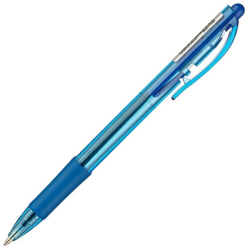 фото Ручка шариковая автоматическая pentel bk417-с рез.манж.син ст. 0,3мм 5 штук