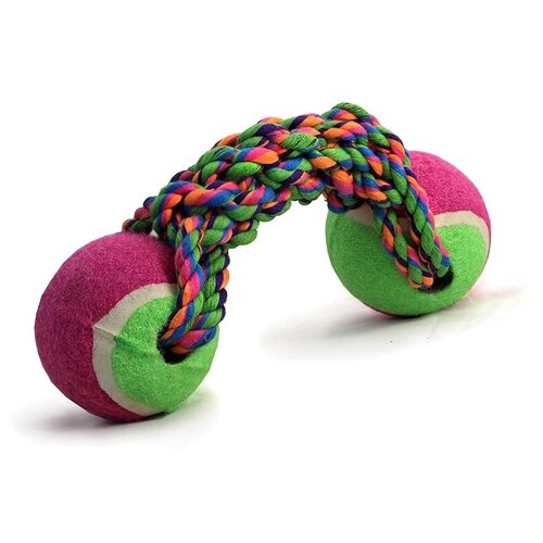 Triol Грейфер 2 мяча веревка цветная канат для собак текстиль цветной 19 см