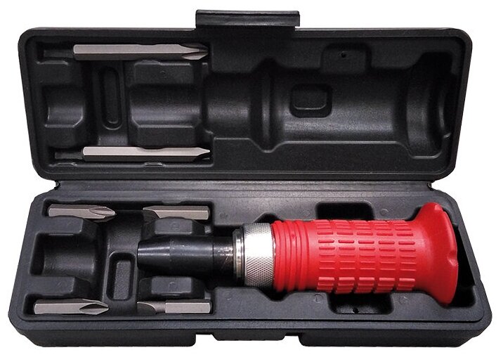 фото Отвертка ударная с насадками AVS OU6P (6 предметов, с защитой для рук)