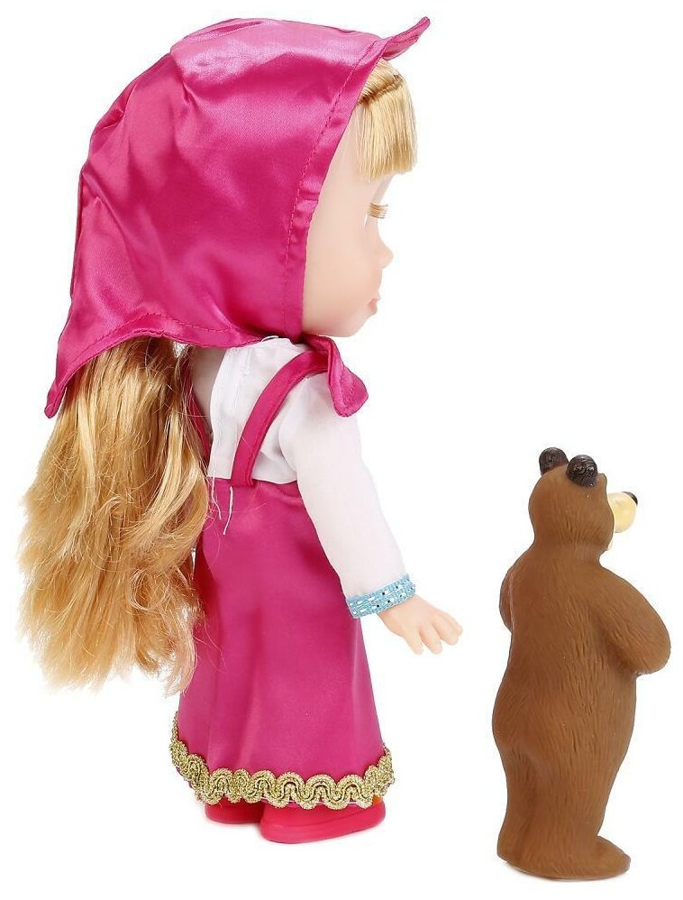 Кукла Карапуз Маша и Медведь Маша 25 см - фото №4