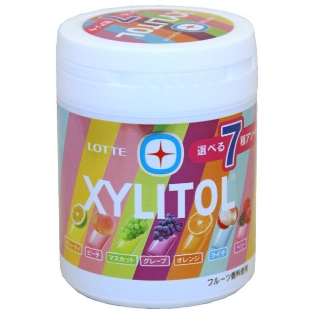 Жевательная резинка Lotte Confectionery Xylitol 7 фруктовых вкусов 143 г.