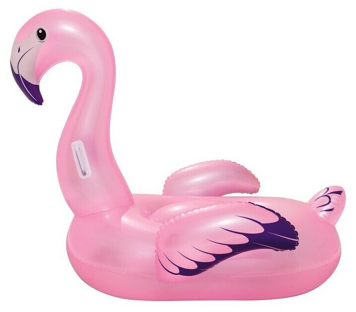 Надувная игрушка Bestway фламинго для катания верхом на воде 127х127 см - фото №4