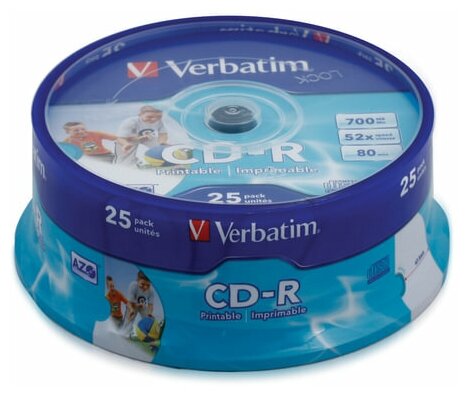 Диск Verbatim 43432 CD-R 80 52x CB/25