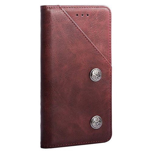 фото Чехол-книжка mypads для xiaomi mi 8 pro креативный крафтовый ретро футляр азиатский стиль ручной работы c декоративными пуговицами и визитницей красный