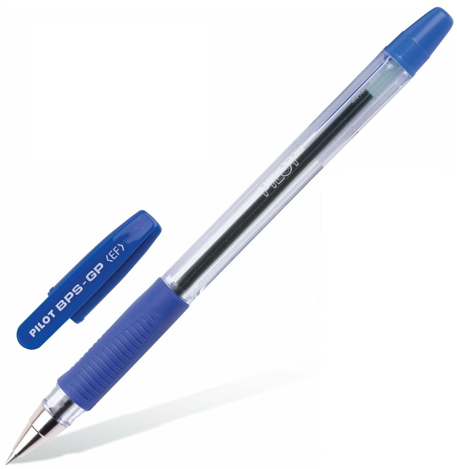 Ручка шариков. Pilot BPS-GP-EF-L прозрачный d=0.22мм син. черн. сменный стержень 1стерж. стреловидны